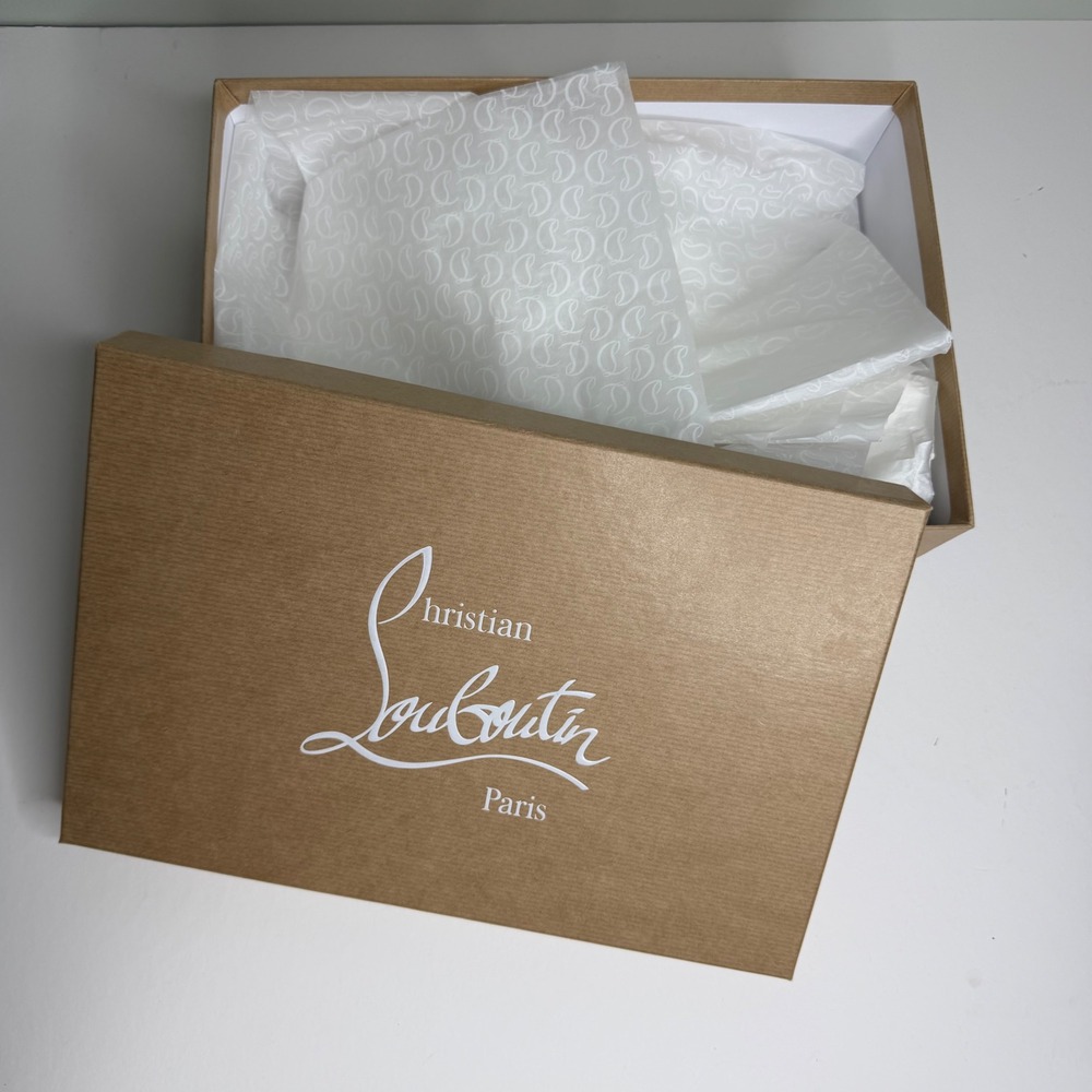 Christian Louboutin EMPTY Shoe Box Only Miss Z Slingina 25 Sz 40 w Tissue Paper